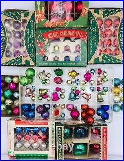 Vintage 140 Feather Tree Christmas Ornaments Boxes Tiny German Japan USA