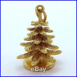 Vintage 14K Gold 3D Sloan & Co. Christmas Tree Charm 1930s