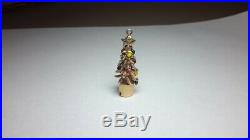 Vintage 14k Gold 3d Christmas Tree Charm Ornaments Pendant
