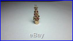 Vintage 14k Gold 3d Christmas Tree Charm Ornaments Pendant