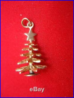 Vintage 14k Yellow Gold Christmas Tree Charm Very Nicely Detailed