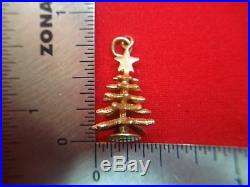 Vintage 14k Yellow Gold Christmas Tree Charm Very Nicely Detailed
