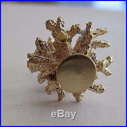 Vintage 14k Yellow Gold/ Enamel 3d Movable Christmas Tree Charm Bracelet/pendant