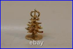 Vintage 14kt Yellow Gold Christmas Tree Charm / Pendant 1.8 Grams