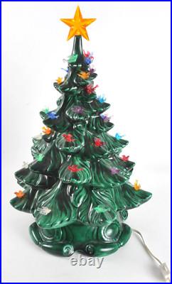 Vintage 16 1979 Atlantic Mold light up ceramic Christmas Tree cs Vintage 16 1979 Atlantic Mold light up ceramic Christmas Tree cs