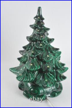 Vintage 16 1979 Atlantic Mold light up ceramic Christmas Tree cs