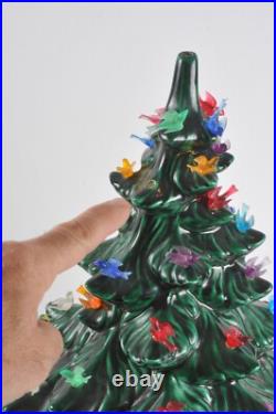 Vintage 16 1979 Atlantic Mold light up ceramic Christmas Tree cs