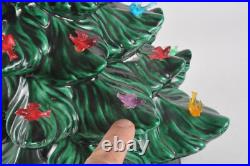 Vintage 16 1979 Atlantic Mold light up ceramic Christmas Tree cs