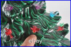 Vintage 16 1979 Atlantic Mold light up ceramic Christmas Tree cs