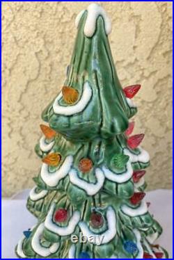 Vintage 16.5 Tall California Originals Ceramic Lighted Christmas Tree with Box