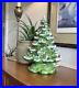 Vintage 16 Atlantic Mold Ceramic Christmas Tree Flocked 1978