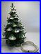 Vintage 16 Atlantic Mold Ceramic Christmas Tree bottom Snowcapped Flocked READ