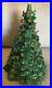Vintage 16 Ceramic Green Christmas Tree Holland Mold. Colorful Plastic Bulbs