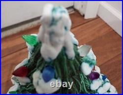 Vintage 16 NOWELL Mold 342 FROSTED Ceramic Christmas LIGHTED TREE WREATH BASE