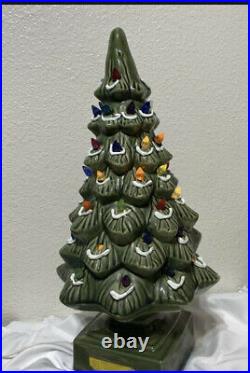 Vintage 17 1/4 Ceramic Glimmer Lighted Christmas Tree