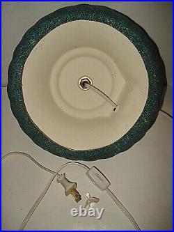 Vintage 17 GREEN GLITTER Decorated Electrical CHRISTMAS TREE LIGHT Ceramic Mold