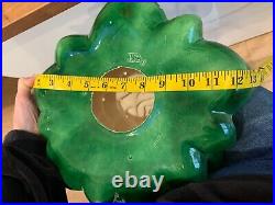 Vintage 18 Large Ceramic Lighted Green Christmas Tree with Base PLUS Extra Lights