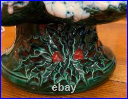 Vintage 18 Tall Ceramic Christmas Tree With Music Box Away In A Manger NICE