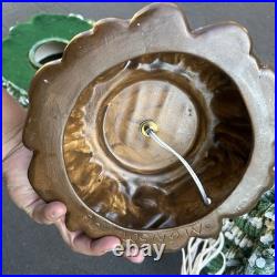 Vintage 19 Christmas Tree Ceramic Mold Green Snow 3 Piece Light Birds & Bulbs