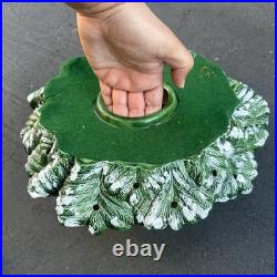 Vintage 19 Christmas Tree Ceramic Mold Green Snow 3 Piece Light Birds & Bulbs