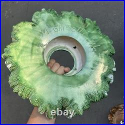 Vintage 19 Christmas Tree Ceramic Mold Green Snow 3 Piece Light Birds & Bulbs