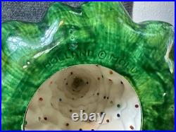 Vintage 19 Holland Mold Ceramic Christmas Tree Lighted with Multicolor Bulbs