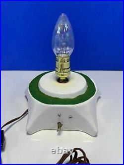 Vintage 19 Pearl White Ceramic Light Christmas Tree with Music Box