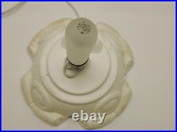 Vintage 19 WHITE Lighted Musical SILENT NIGHT Ceramic Christmas Tree w bulbs