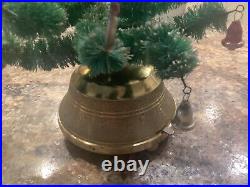 Vintage 1940's Bottle Brush Christmas Tree with Ornaments & Musical moving Stand