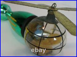 Vintage 1940's De Carlini Helicopter Christmas Tree Ornament Rare