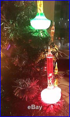 Vintage 1940s Royal Electric C6 11 Light Bubble Lights Christmas Tree