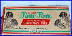 Vintage 1950's Aluminum Pom Pom Christmas Tree 6' THE SPARKLER 90 Branches Retro