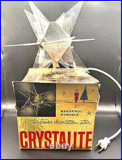 Vintage 1950's Christmas Crystalite Christmas Star Tree Topper Atomic Décor