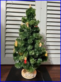 Vintage 1950's GloLite Feather Tabletop Lighted Christmas Tree Candles 18 READ