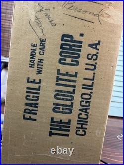 Vintage 1950's GloLite Feather Tabletop Lighted Christmas Tree Candles 18 READ