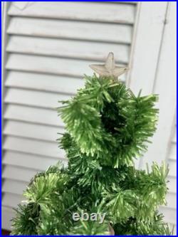 Vintage 1950's GloLite Feather Tabletop Lighted Christmas Tree Candles 18 READ