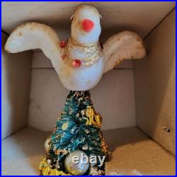 Vintage 1950's Musical Rotating Bottle Brush Christmas Tree In Box 15 Japan Vintage 1950's Musical Rotating Bottle Brush Christmas Tree In Box 15 Japan