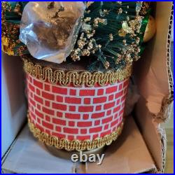 Vintage 1950's Musical Rotating Bottle Brush Christmas Tree In Box 15 Japan