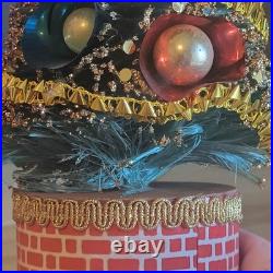 Vintage 1950's Musical Rotating Bottle Brush Christmas Tree In Box 15 Japan Vintage 1950's Musical Rotating Bottle Brush Christmas Tree In Box 15 Japan