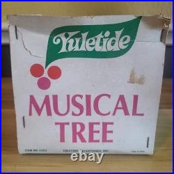 Vintage 1950's Musical Rotating Bottle Brush Christmas Tree In Box 15 Japan