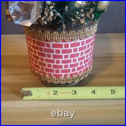 Vintage 1950's Musical Rotating Bottle Brush Christmas Tree In Box 15 Japan