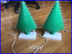 Vintage 1950's Royal Electric Co. Crysta-Lite Illuminated Christmas Trees (2)