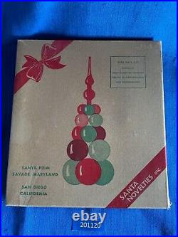 Vintage 1950s 12 Atomic Mid Century Modern Christmas Ball Tree in Box Sputnik