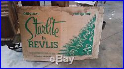Vintage 1950s Blue Green 7' ALUMINUM TINSEL CHRISTMAS TREE Starlite by Revlis
