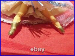 Vintage 1950s Dibro Christmas Tree Fairy Ballerina Pink & Gold Vgc