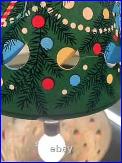 Vintage 1950s Econolite Santa Merrie Merrie Christmas Tree Motion Lamp Works