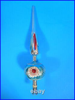 Vintage 1950s Shiny Brite 11 Glass Tree Topper withOriginal Box