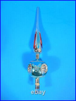 Vintage 1950s Shiny Brite 11 Glass Tree Topper withOriginal Box