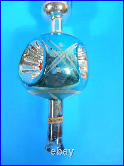 Vintage 1950s Shiny Brite 11 Glass Tree Topper withOriginal Box