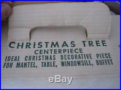 Vintage 1950s Shiny Brite Christmas Tree Centerpiece With Suitcase Style Box
